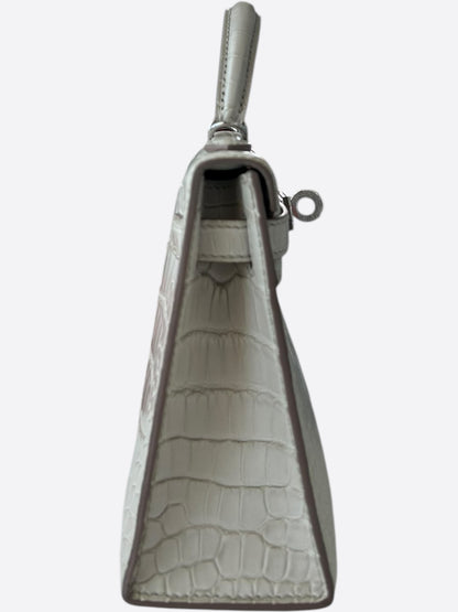 Hermes Beton Alligator Mini Kelly 20
