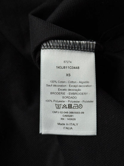 Dior Peter Doig Black & White Embroidered Logo Polo T-Shirt