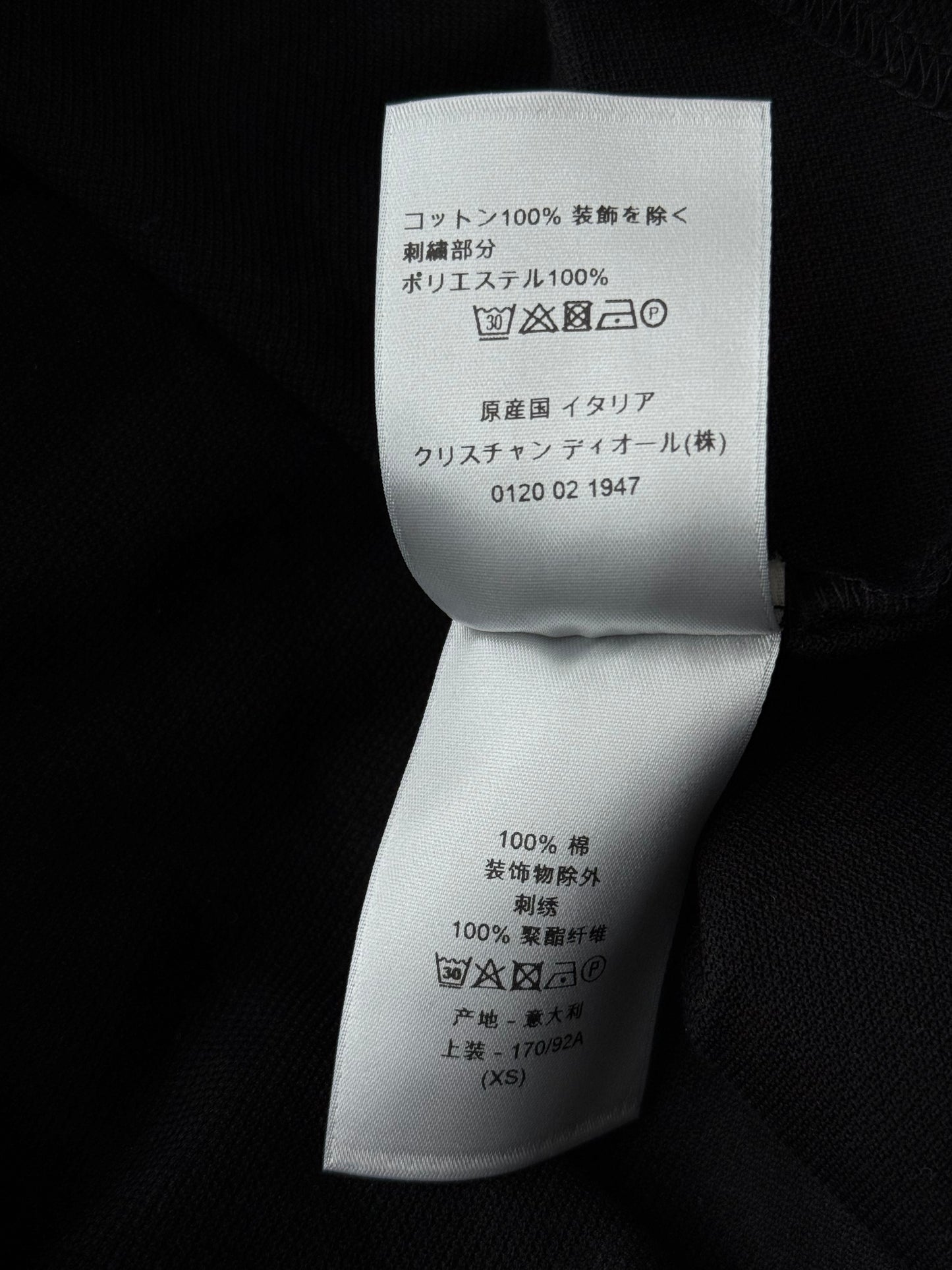 Dior Peter Doig Black & White Embroidered Logo Polo T-Shirt