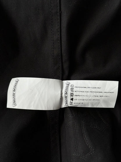 Chrome Hearts Black & Cheetah Cross Patch Work Dog Jacket
