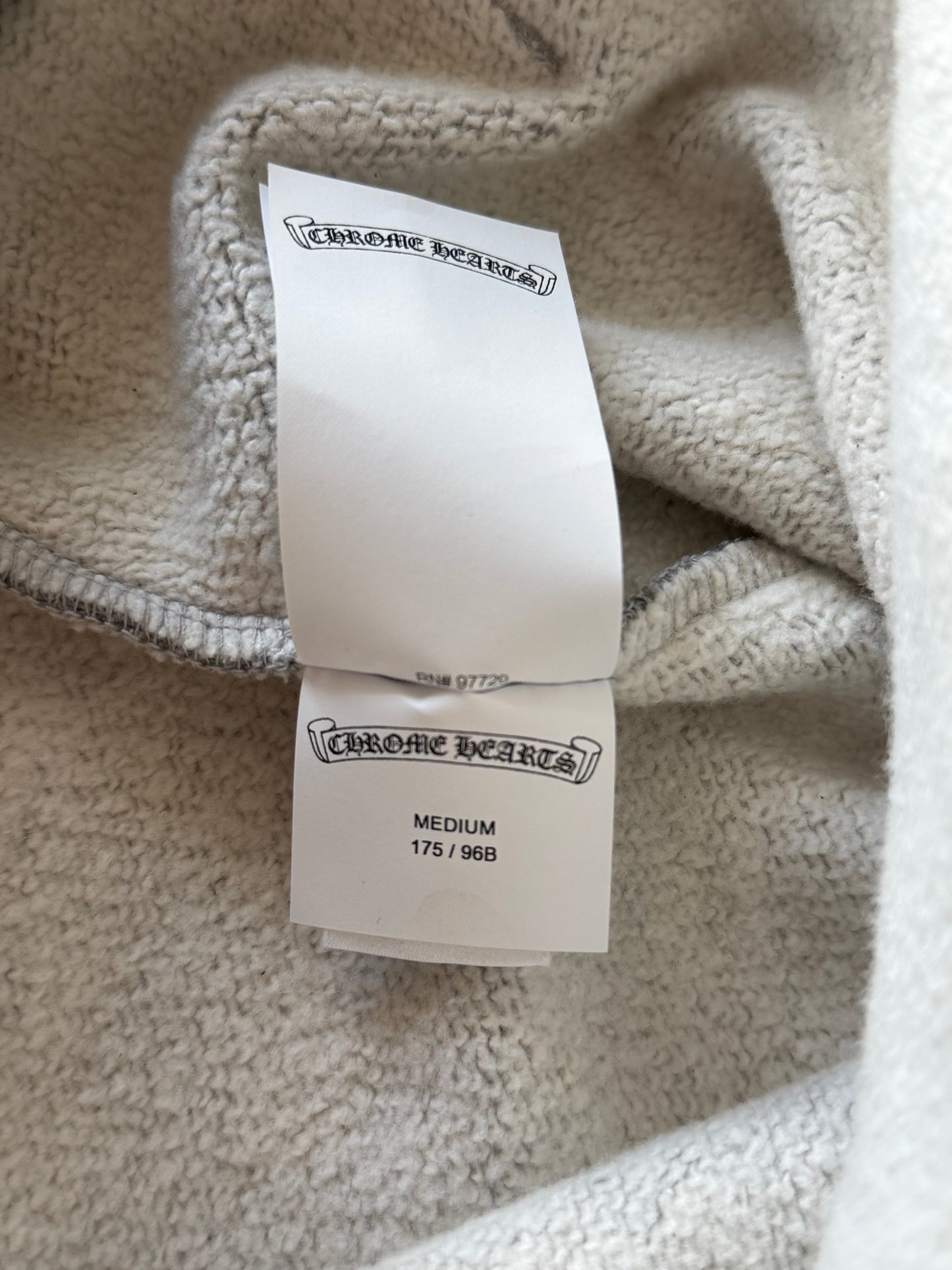 Chrome Hearts Grey & Black Triple Cross Patch Paper Jam Hoodie