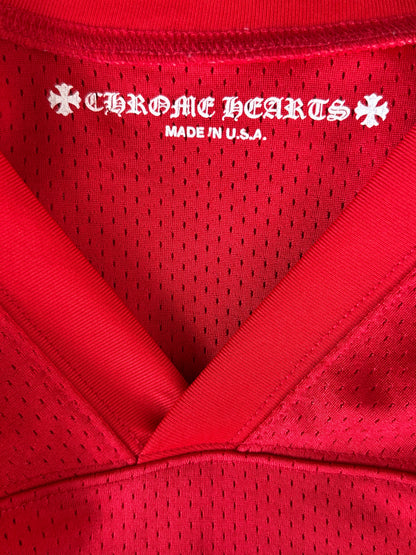 Chrome Hearts Matty Boy Red Form Mesh Jersey Longsleeve T-Shirt