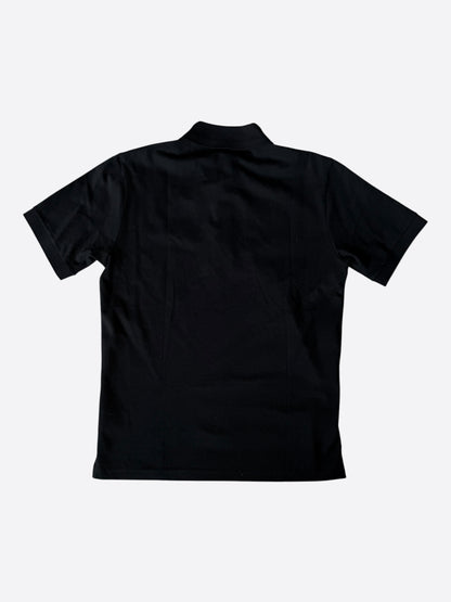 Dior Peter Doig Black & White Embroidered Logo Polo T-Shirt