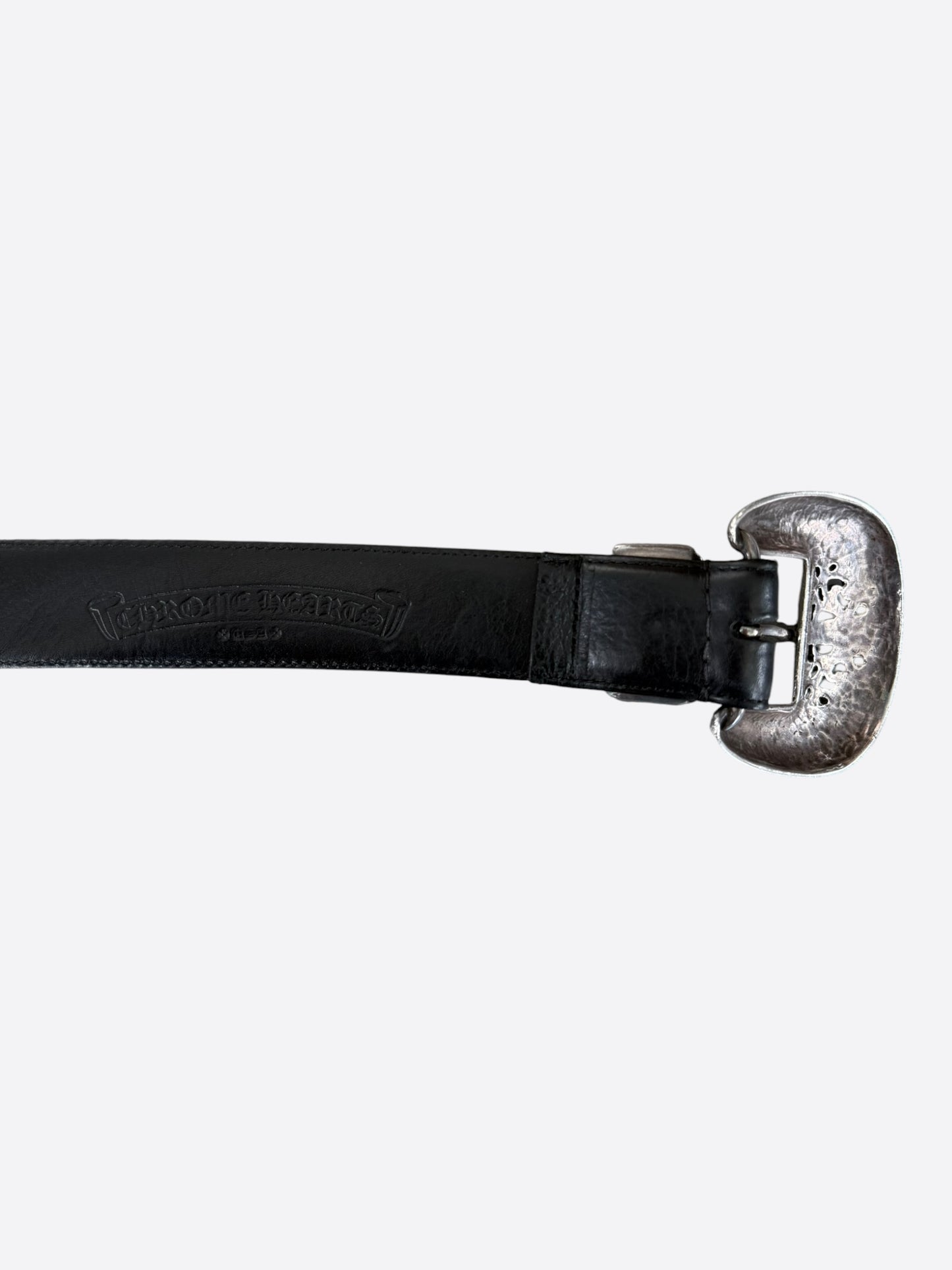 Chrome Hearts Black 3 Piece Leather Belt