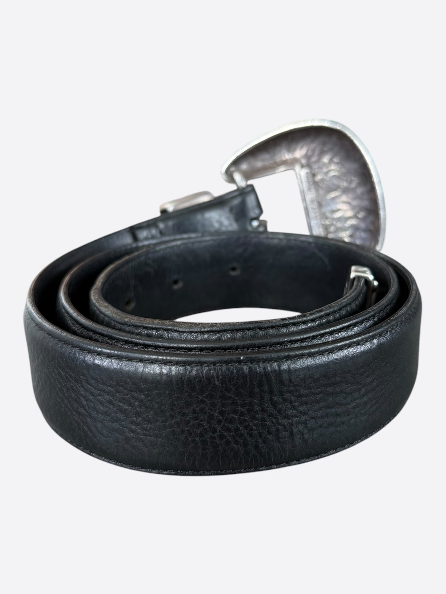 Chrome Hearts Black 3 Piece Leather Belt