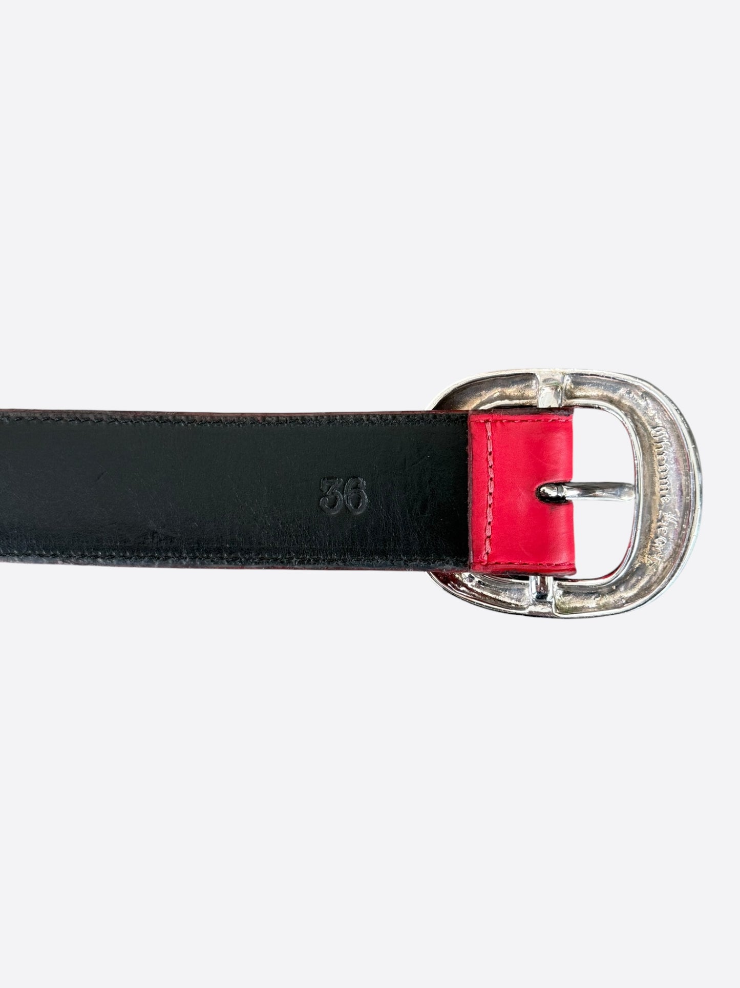 Chrome Hearts Red & Silver Gunslinger Belt