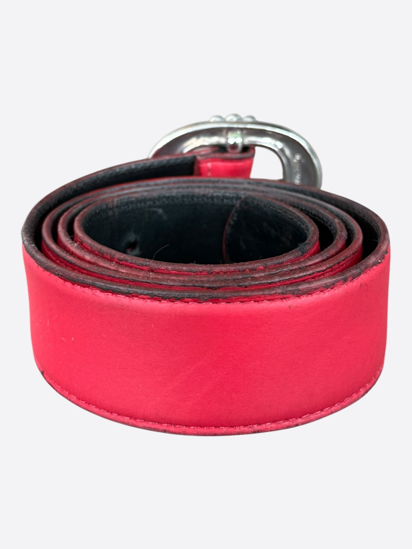 Chrome Hearts Red & Silver Gunslinger Belt
