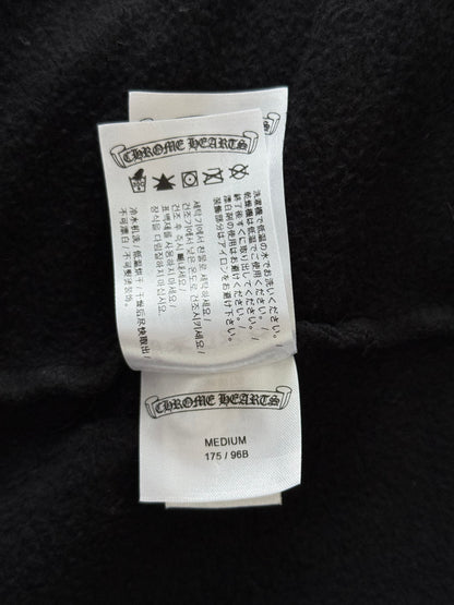 Chrome Hearts Black & White Script Logo Zip Up Hoodie