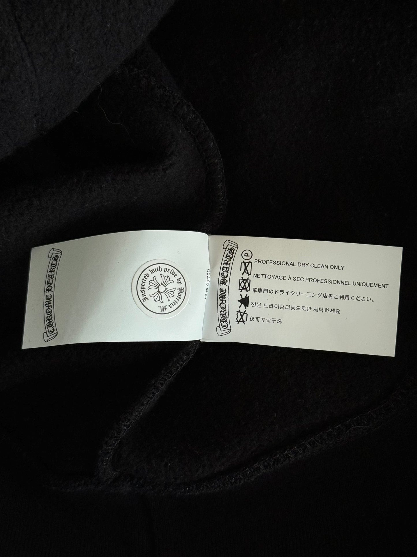Chrome Hearts Black Triple Cross Patch Paper Jam Hoodie