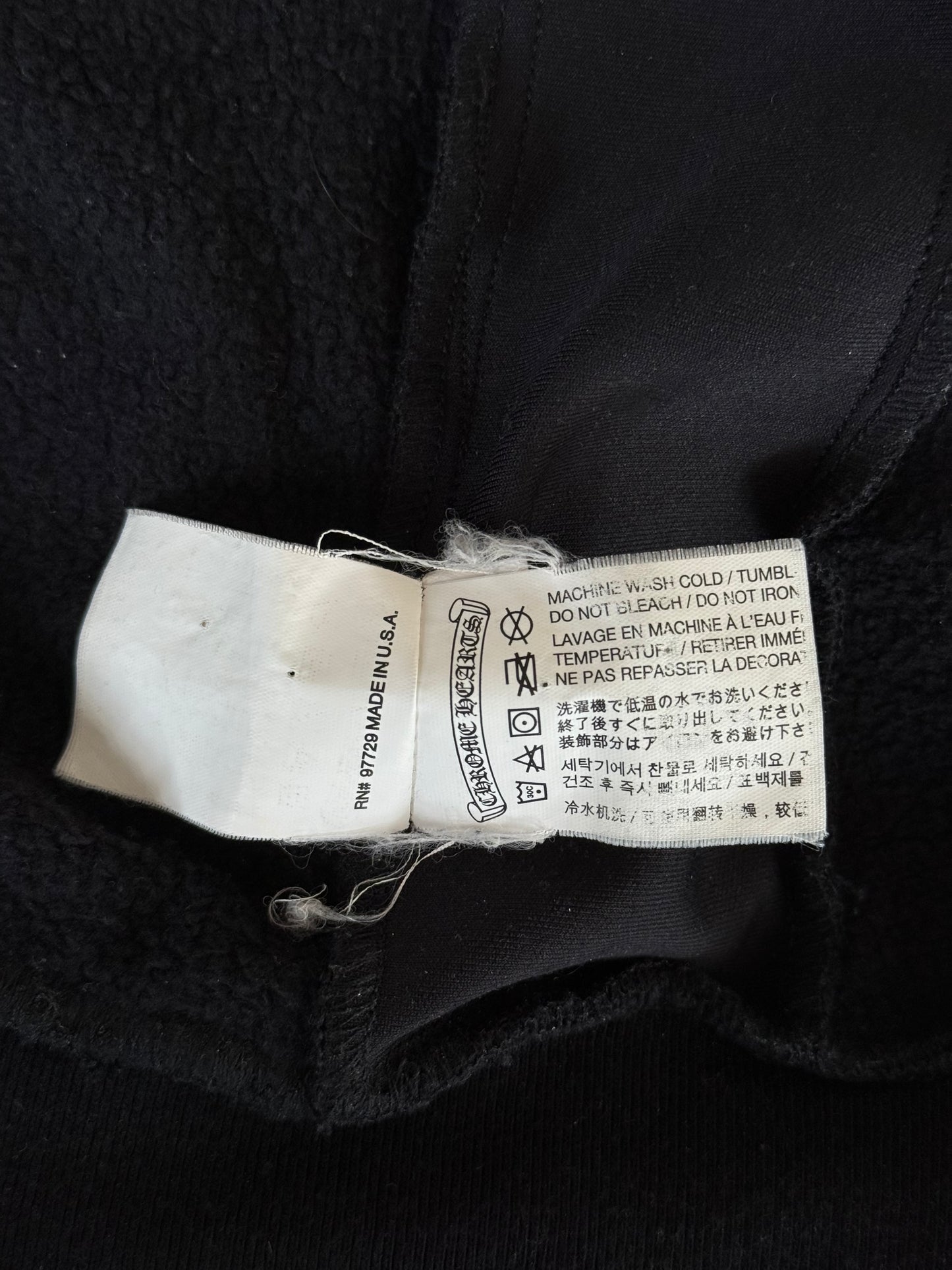 Chrome Hearts Black & Red Seoul Exclusive Horseshoe Logo Zip Up Hoodie
