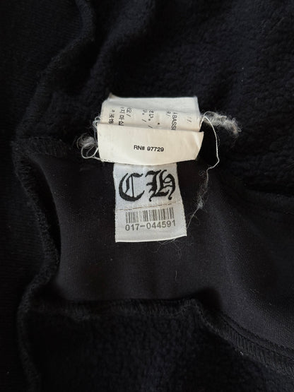 Chrome Hearts Black & Red Seoul Exclusive Horseshoe Logo Zip Up Hoodie