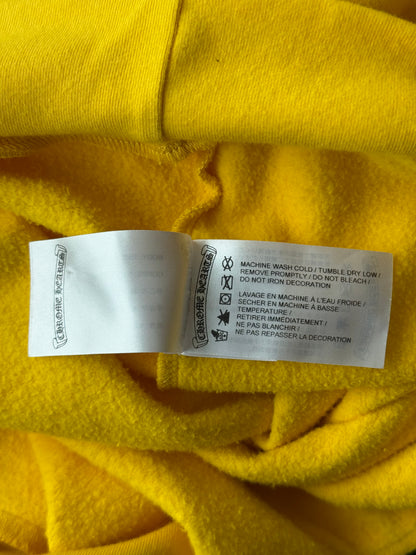 Chrome Hearts Yellow & White Selfridges Exclusive Horseshoe Logo Hoodie