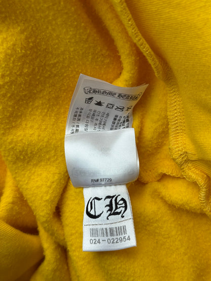 Chrome Hearts Yellow & White Selfridges Exclusive Horseshoe Logo Hoodie