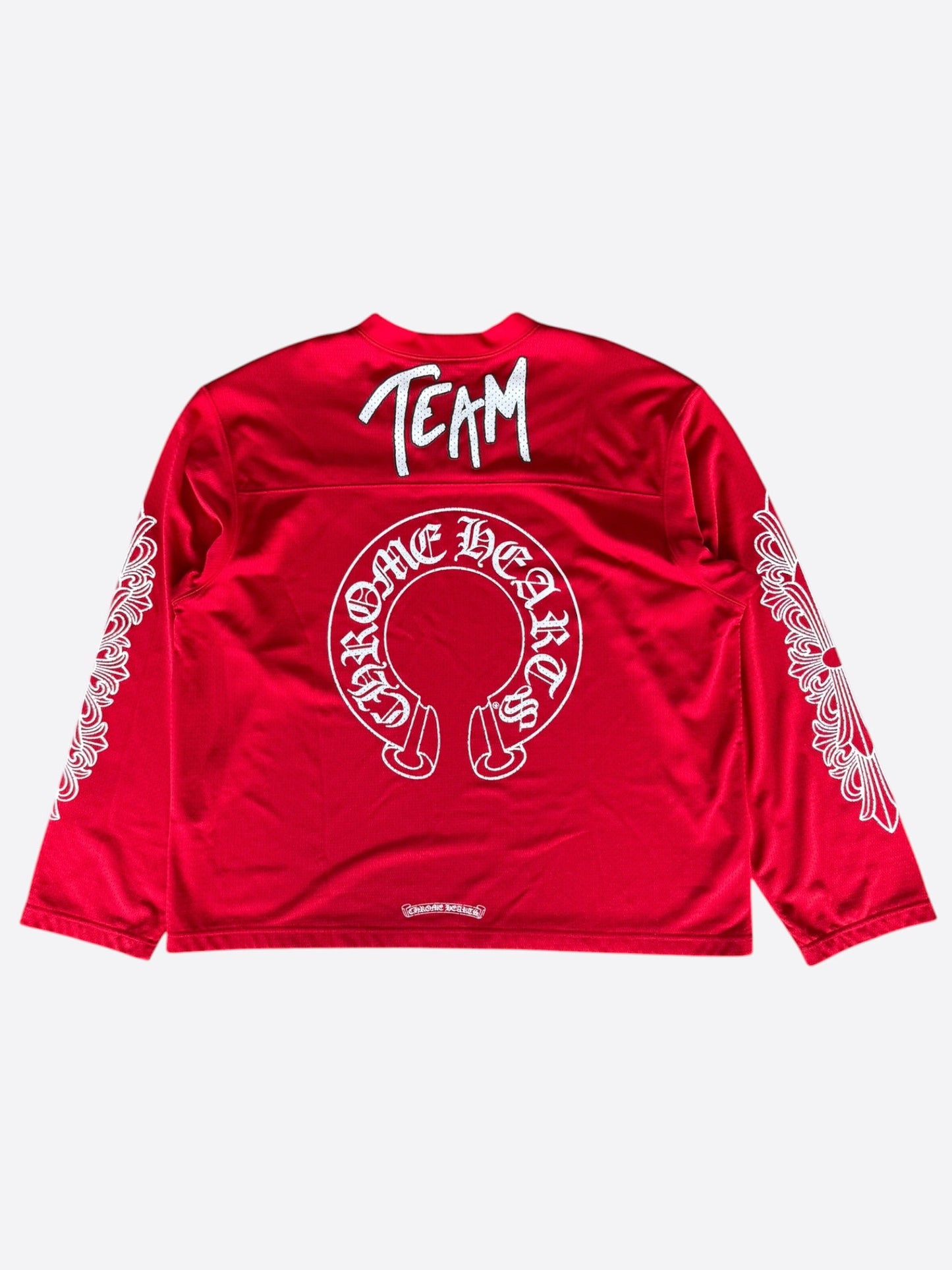 Chrome Hearts Matty Boy Red Form Mesh Jersey Longsleeve T-Shirt