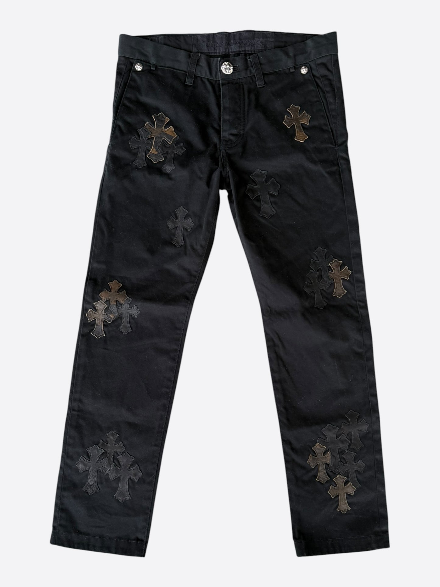 Chrome Hearts Black Camouflage Cross Patch Chino Pants