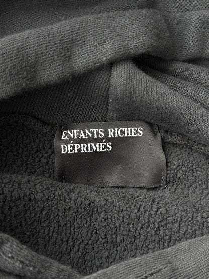 Enfants Riches Deprimes Faded Black & White Shrunken Patch Hoodie
