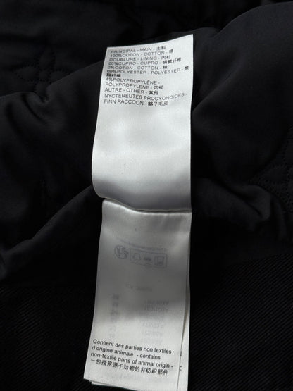 Louis Vuitton Black Monogram Fur Hooded Jacket