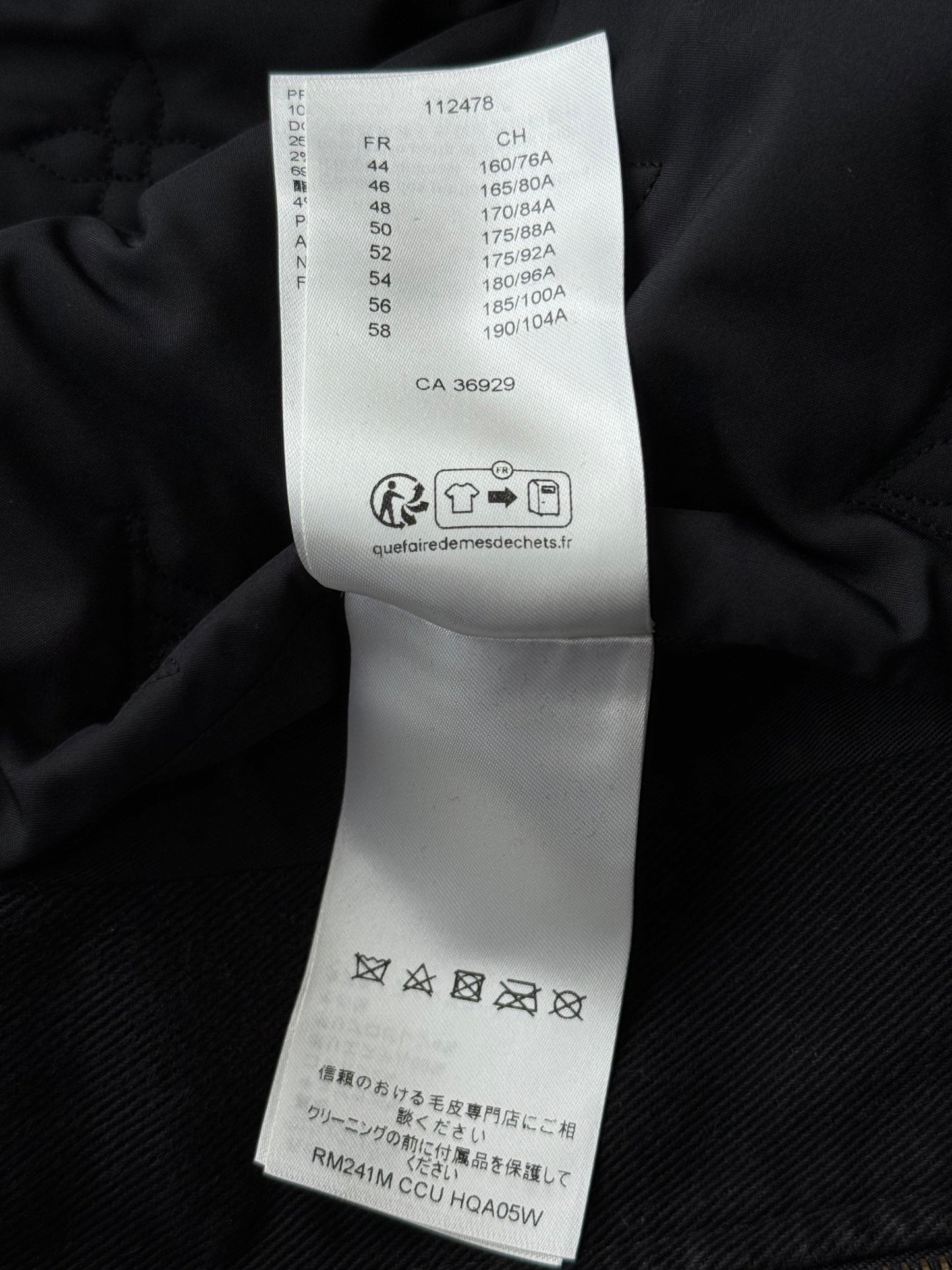 Louis Vuitton Black Monogram Fur Hooded Jacket