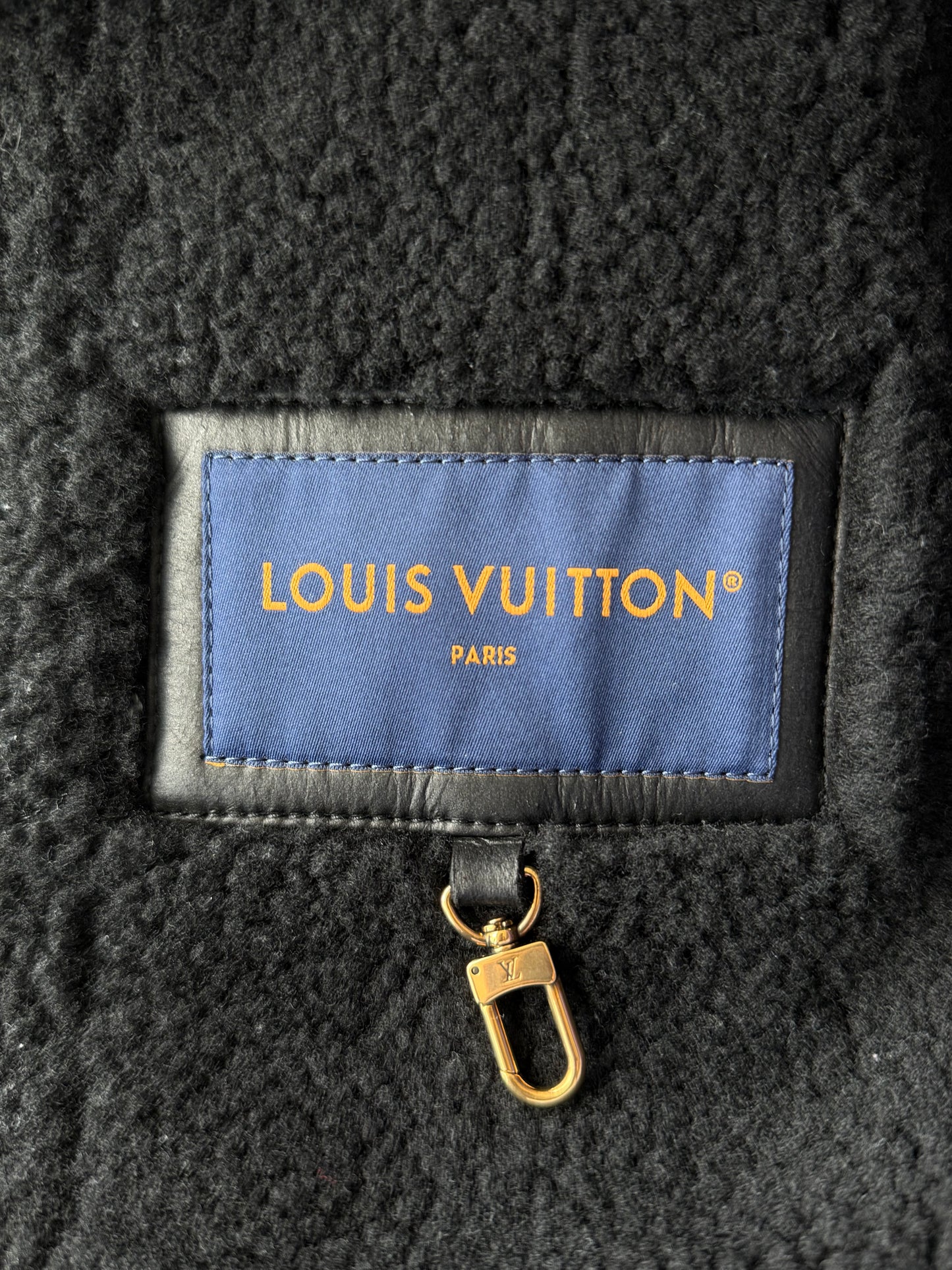 Louis Vuitton Black Monogram Shearling Jacket