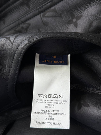 Louis Vuitton Black Monogram Shearling Jacket