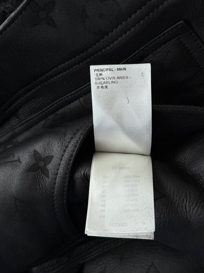 Louis Vuitton Black Monogram Shearling Jacket