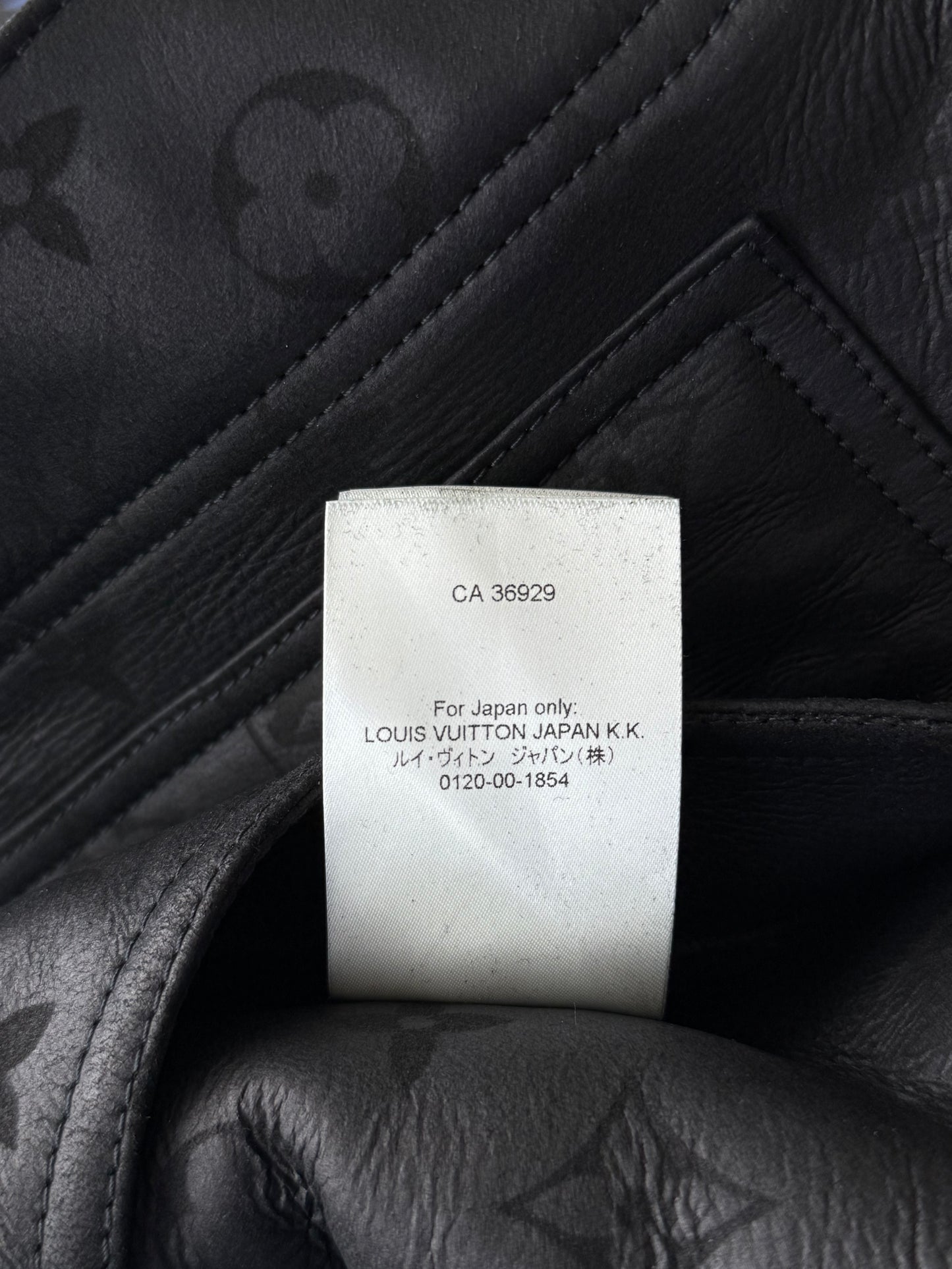 Louis Vuitton Black Monogram Shearling Jacket