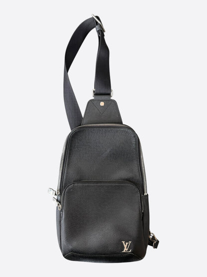 Louis Vuitton Black Taiga Leather Avenue Sling