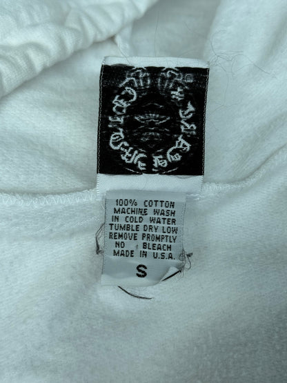 Chrome Hearts White & Black Rolling Stones Horseshoe Logo Zip Up Hoodie