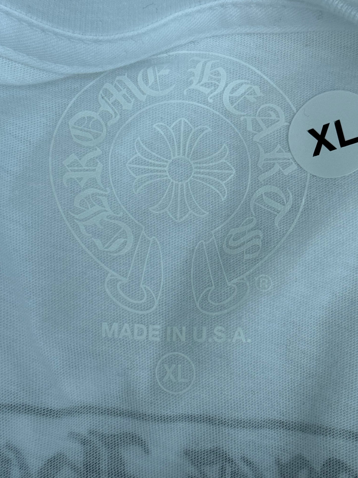 Chrome Hearts White & Black Scroll Logo T-Shirt