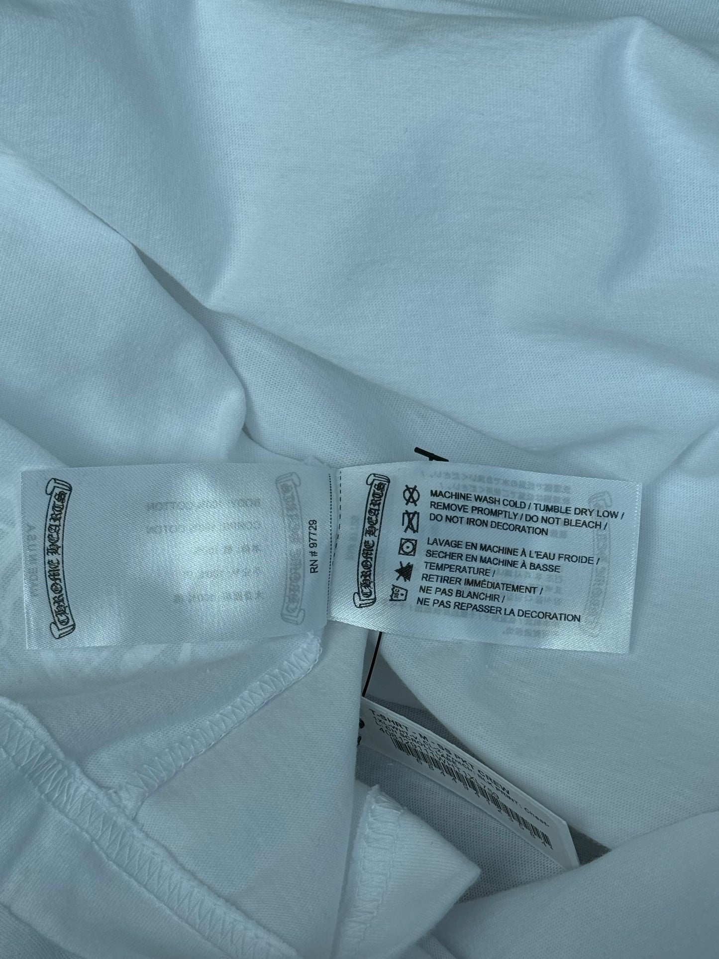 Chrome Hearts White & Black Scroll Logo T-Shirt