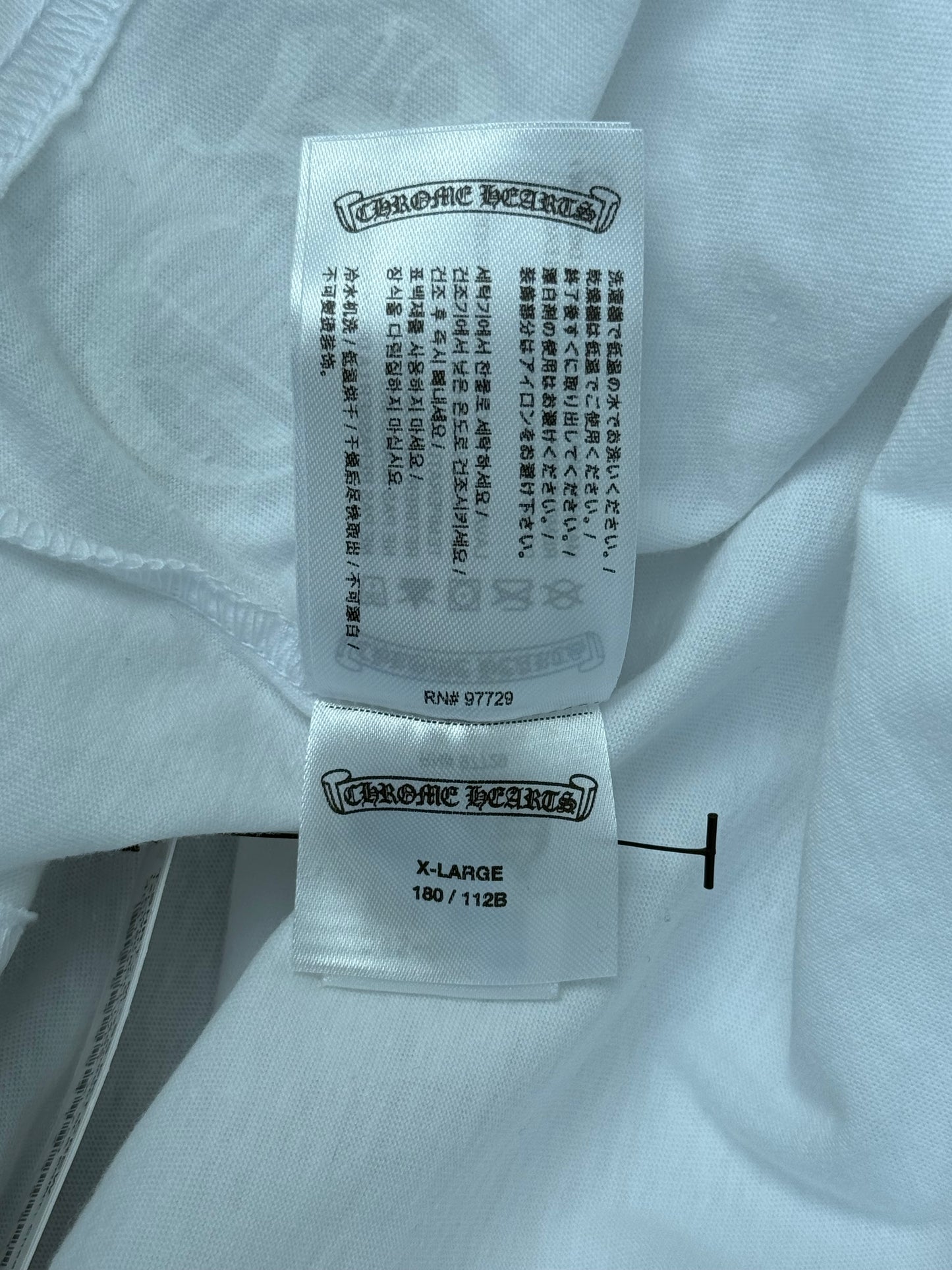 Chrome Hearts White & Black Scroll Logo T-Shirt