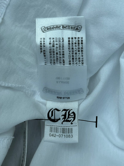 Chrome Hearts White & Black Scroll Logo T-Shirt