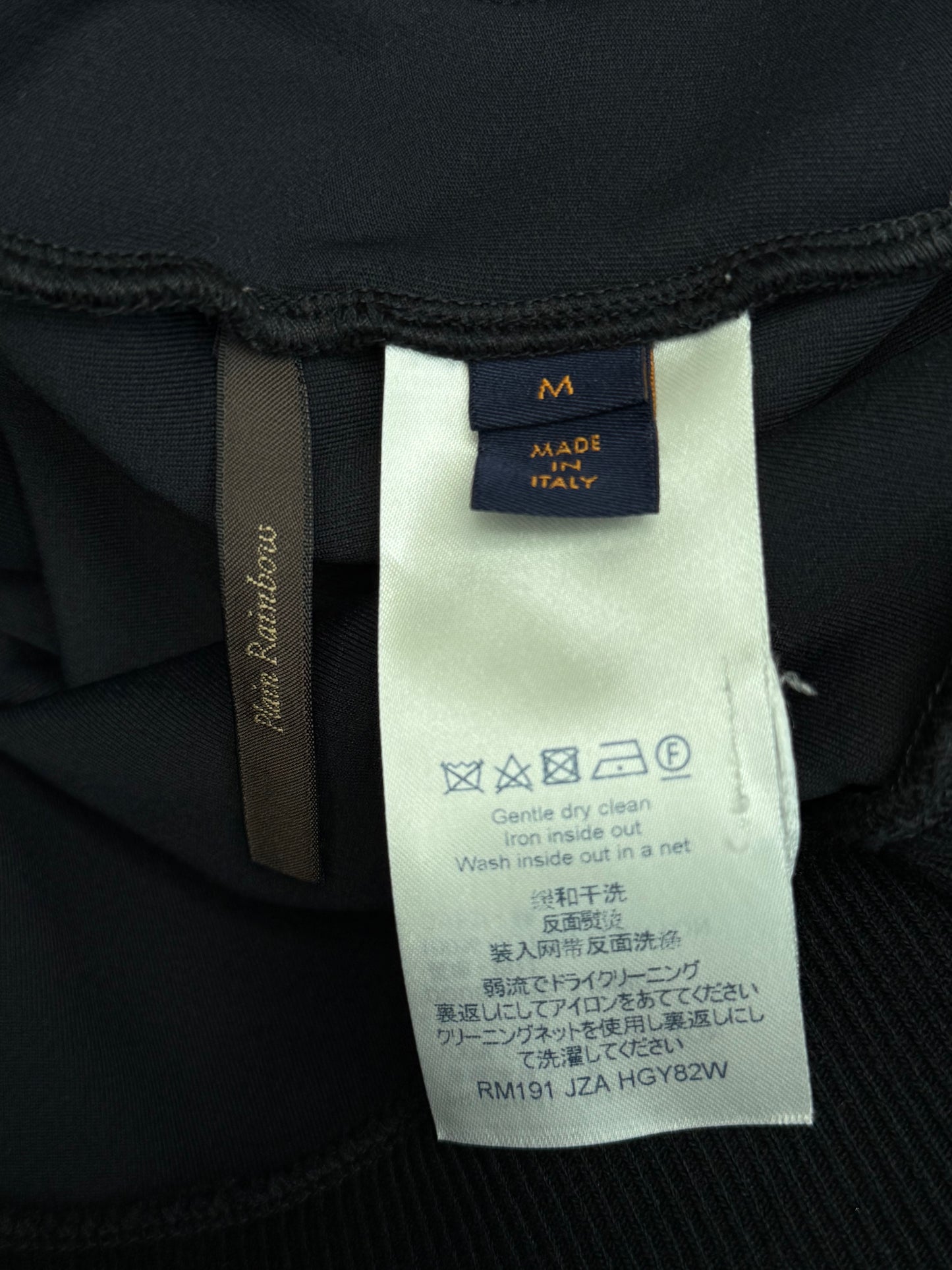 Louis Vuitton Black Velour Monogram Quarter Zip Sweater