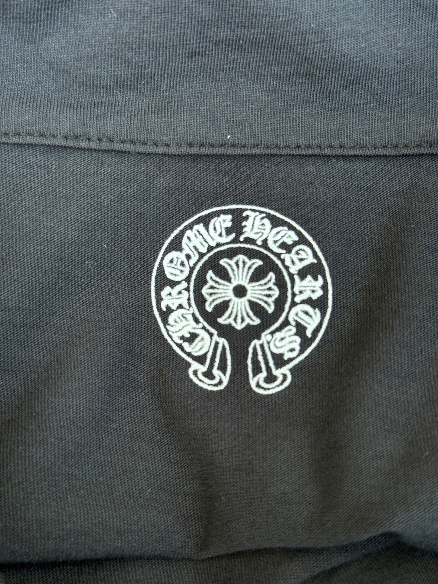 Chrome Hearts Black Horseshoe Logo Polo T-Shirt
