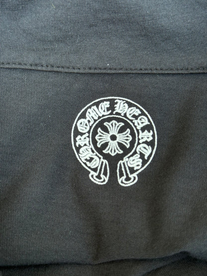 Chrome Hearts Black Horseshoe Logo Polo T-Shirt