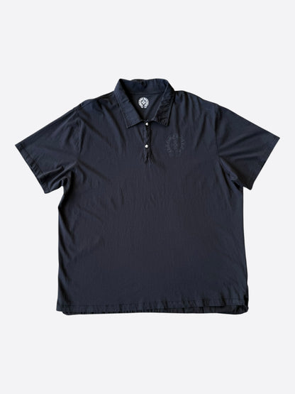 Chrome Hearts Black Horseshoe Logo Polo T-Shirt