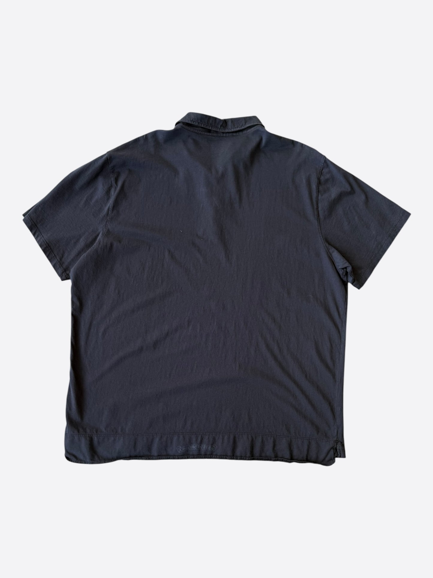 Chrome Hearts Black Horseshoe Logo Polo T-Shirt