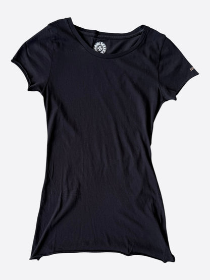 Chrome Hearts Black & Bronze Scroll Logo Women's T-Shirt