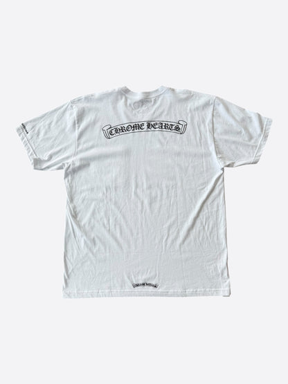 Chrome Hearts White & Black Scroll Logo T-Shirt