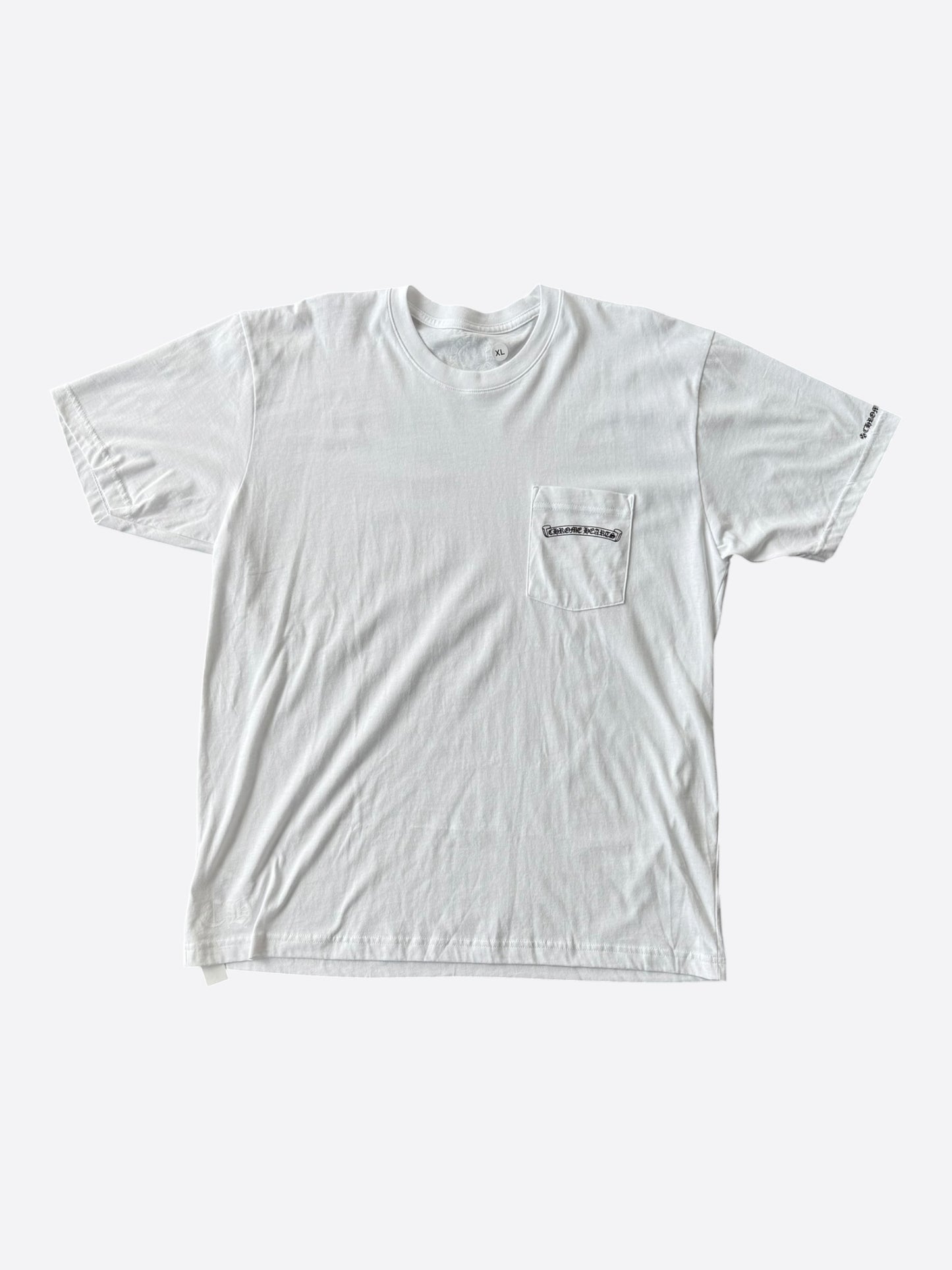 Chrome Hearts White & Black Scroll Logo T-Shirt