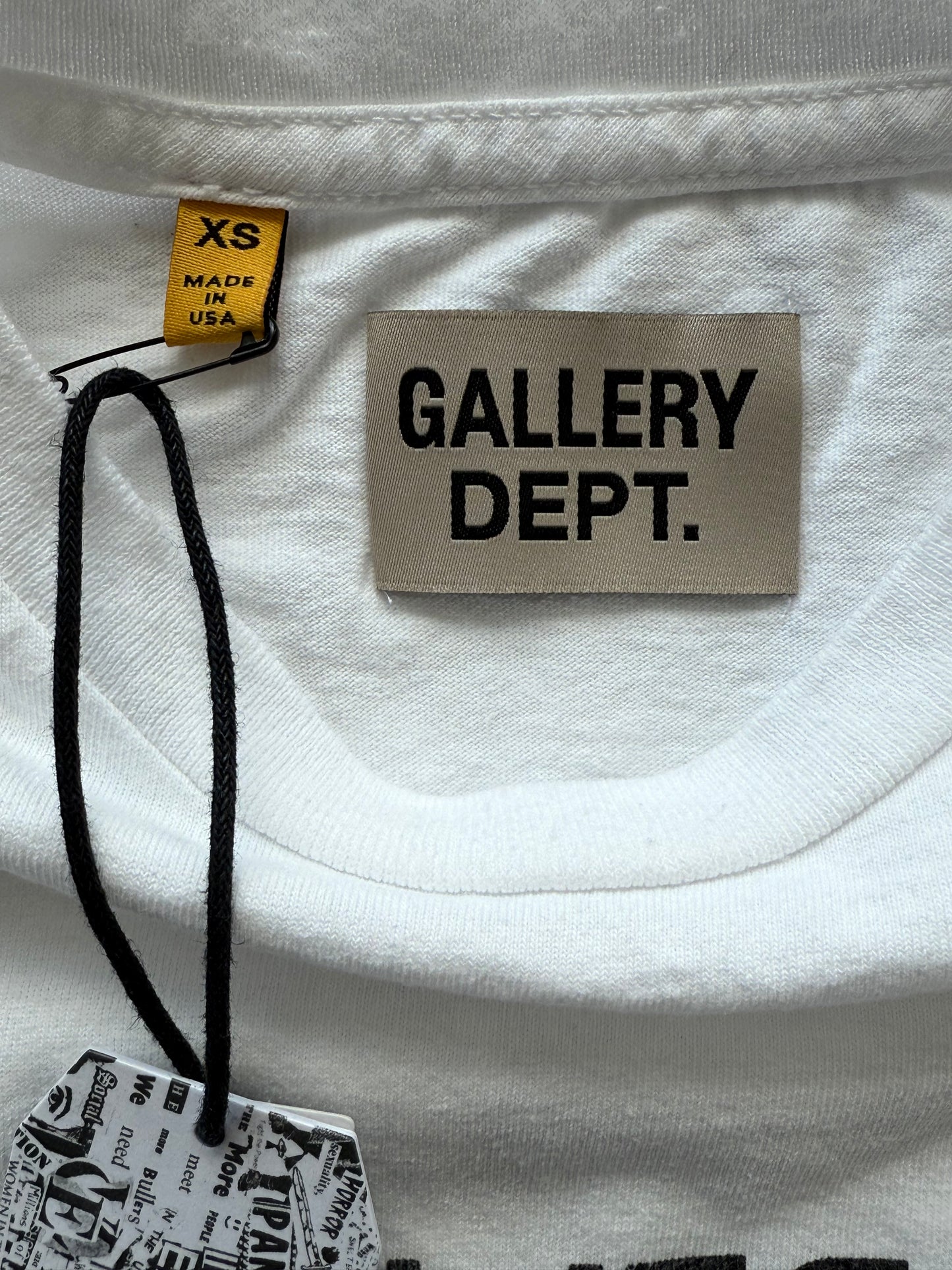 Gallery Dept White & Black Upside Down Logo T-Shirt