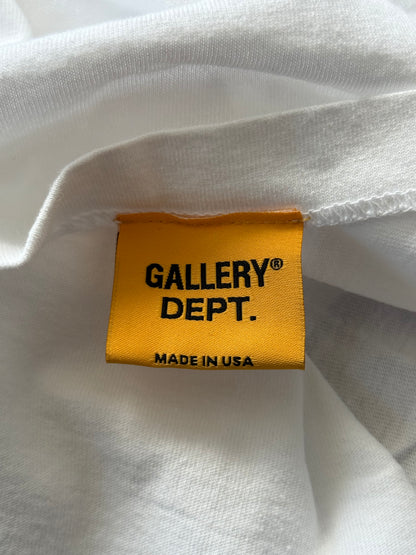 Gallery Dept White & Black Upside Down Logo T-Shirt