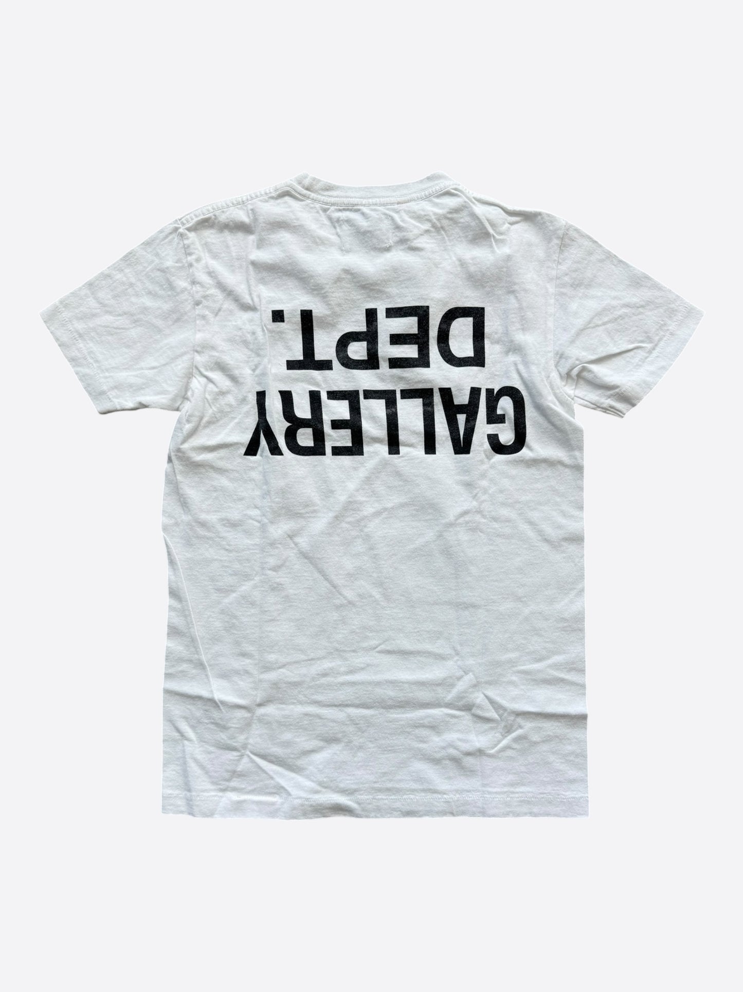 Gallery Dept White & Black Upside Down Logo T-Shirt
