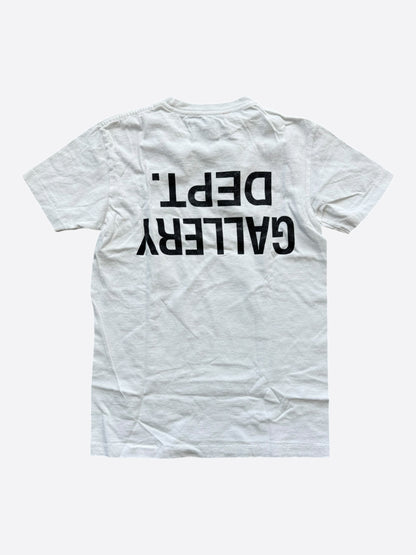 Gallery Dept White & Black Upside Down Logo T-Shirt