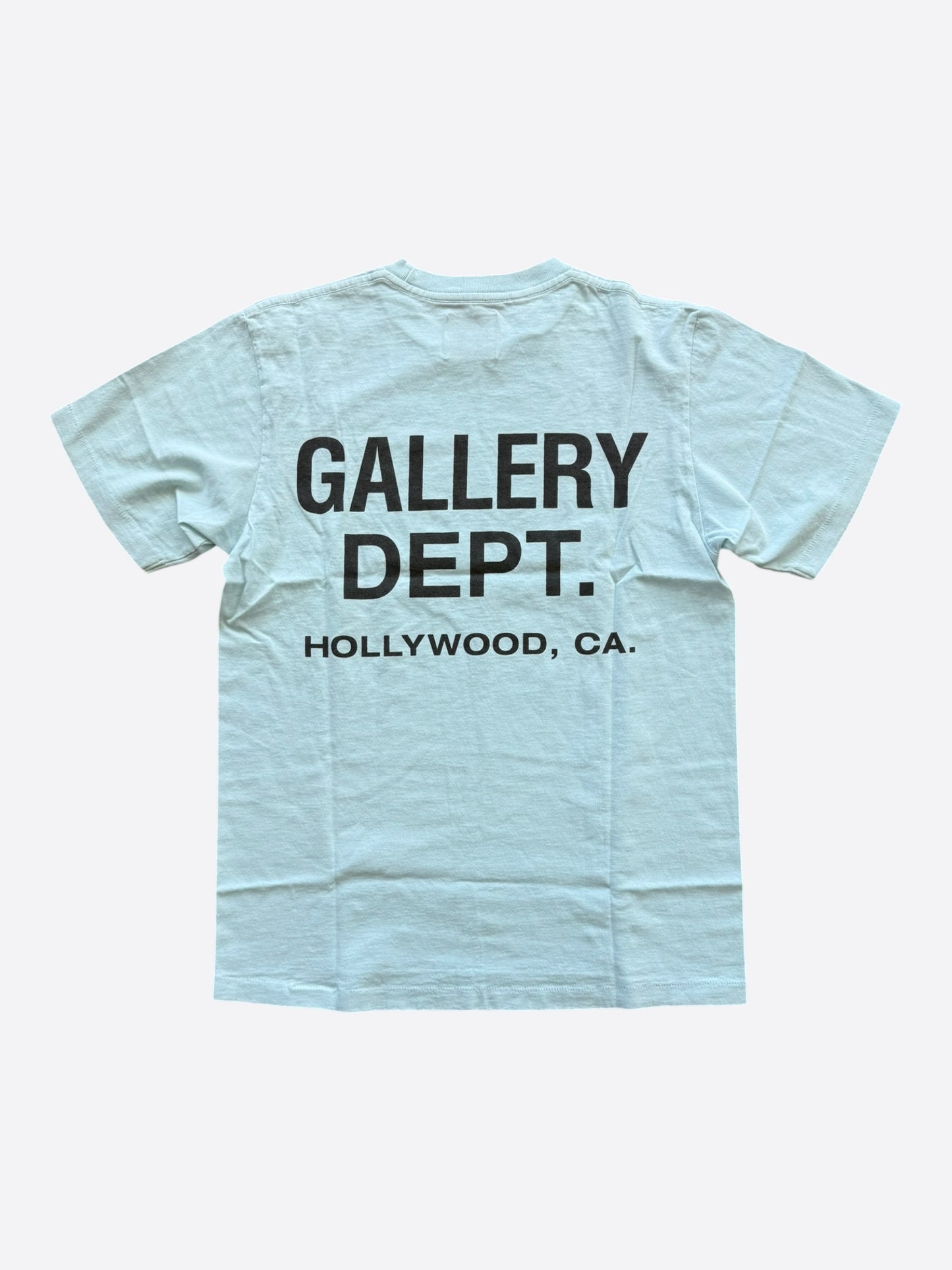 Gallery Dept Baby Blue & Black Paint Splatter Souvenir Logo T-Shirt