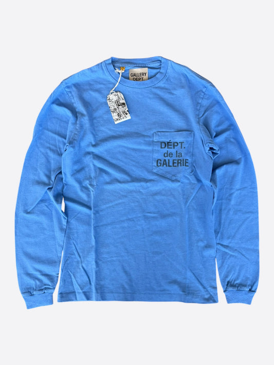 Gallery Dept Blue De La Galerie Logo Longsleeve T-Shirt