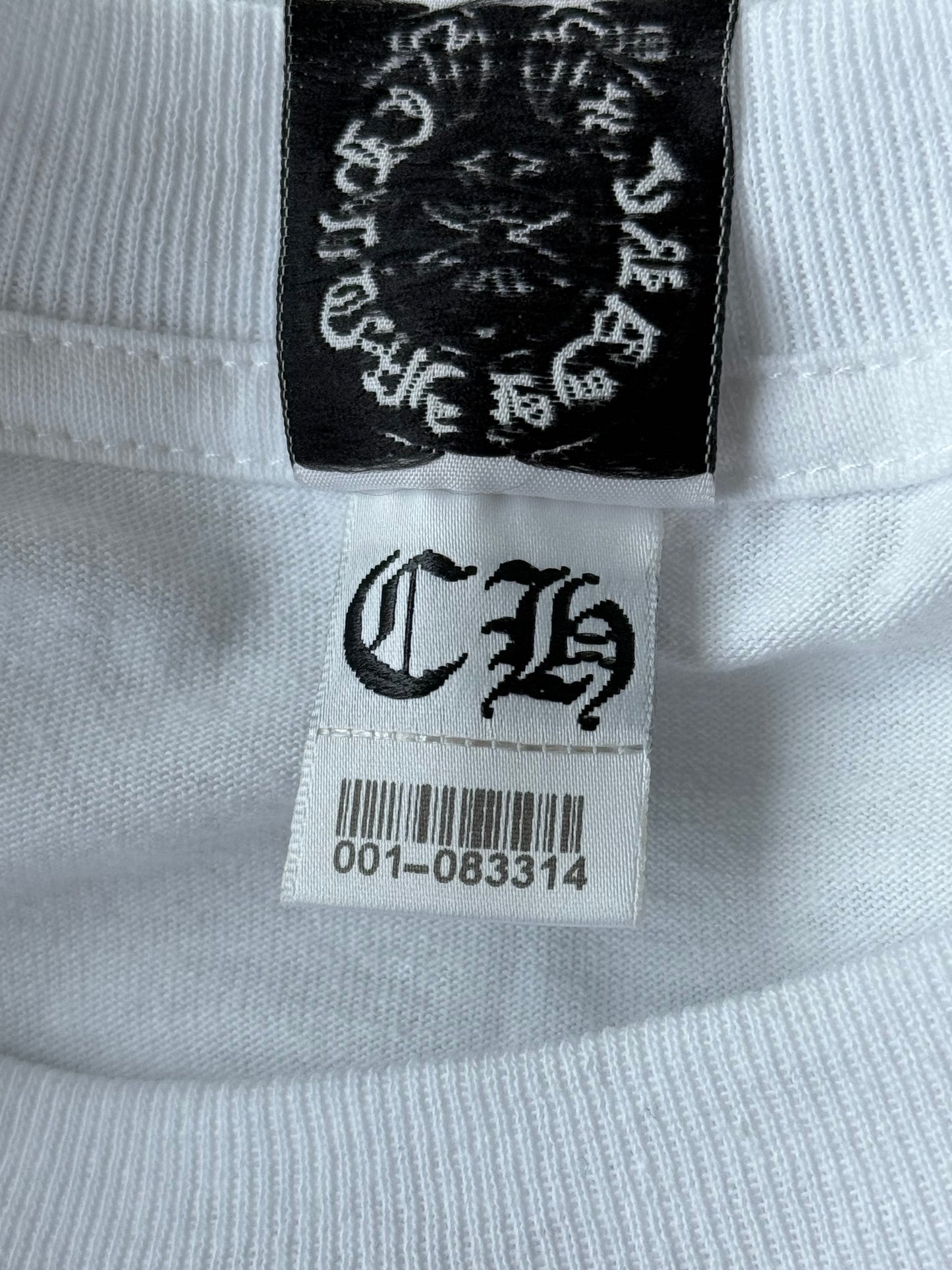 Chrome Hearts White & Black Script Logo Longsleeve T-Shirt