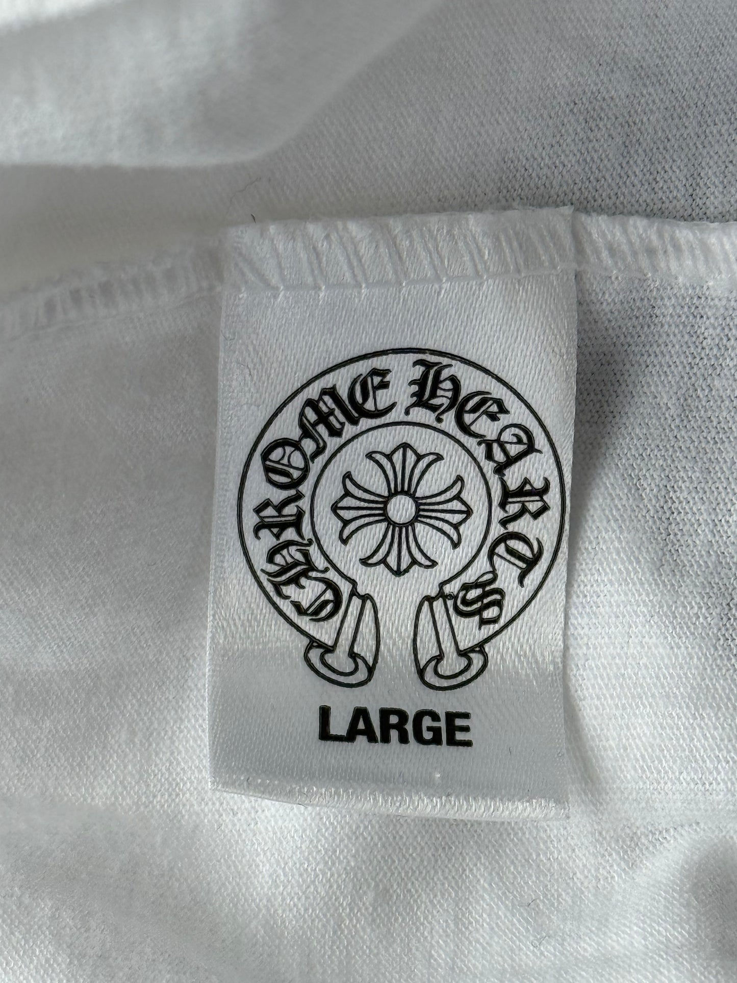 Chrome Hearts White & Black Horseshoe Logo Longsleeve T-Shirt
