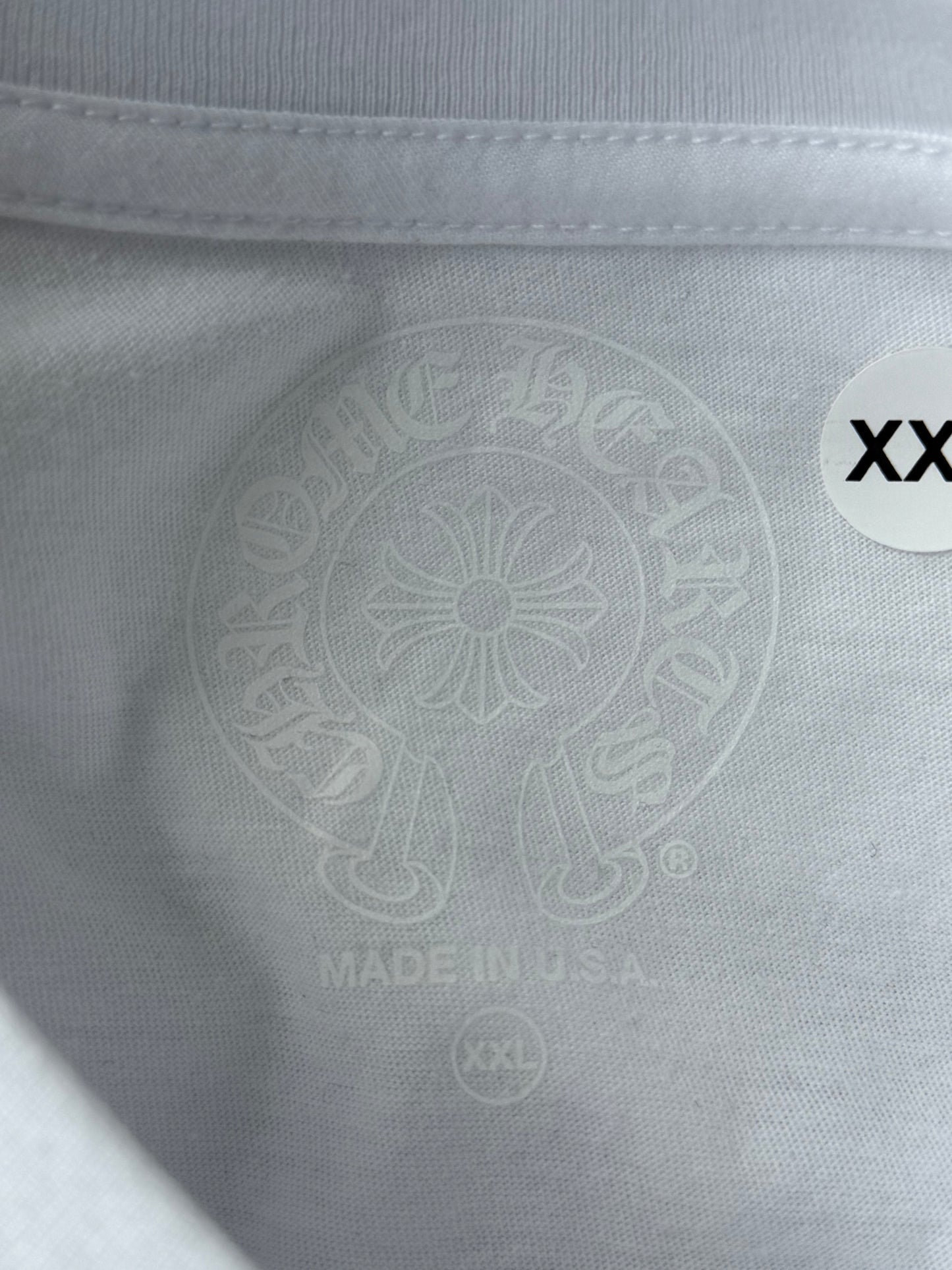 Chrome Hearts White & Black Scroll Logo T-Shirt