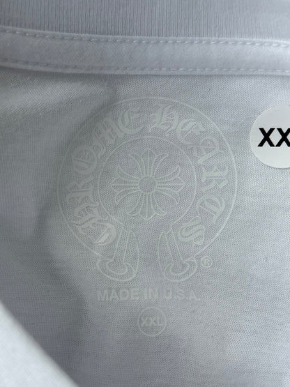 Chrome Hearts White & Black Scroll Logo T-Shirt